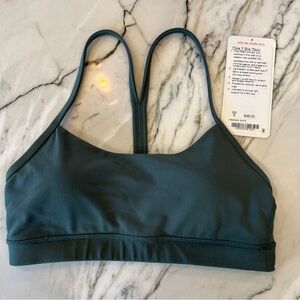 Lululemon Flow Y Bra Nulu Dark Forest Size 6